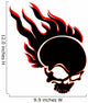 illustration of burning skull Wall Decal