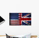 American and British Flag Wall Mural