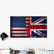 American and British Flag Wall Mural