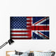 American and British Flag Wall Mural