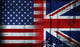 American and British Flag Wall Mural