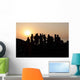 Silhouette Dance Team People Wall Decal