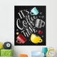 Poster coffee time chalk Wall Mural