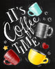 Poster coffee time chalk Wall Mural