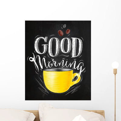Poster Good Morning Wall Mural shown on a wall
