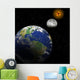 earth, sun, moon Wall Mural