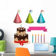 Birthday Elements Party Celebrate Wall Decal Sticker Set