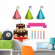 Birthday Elements Party Celebrate Wall Decal Sticker Set