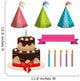 Birthday Elements Party Celebrate Wall Decal Sticker Set