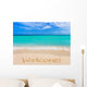 Word Welcome on Beach Wall Mural