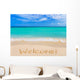 Word Welcome on Beach Wall Mural