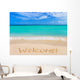 Word Welcome on Beach Wall Mural