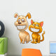Puppy and kitten Wall Decal
