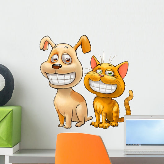 Puppy and kitten Wall Decal
