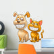 Puppy and kitten Wall Decal