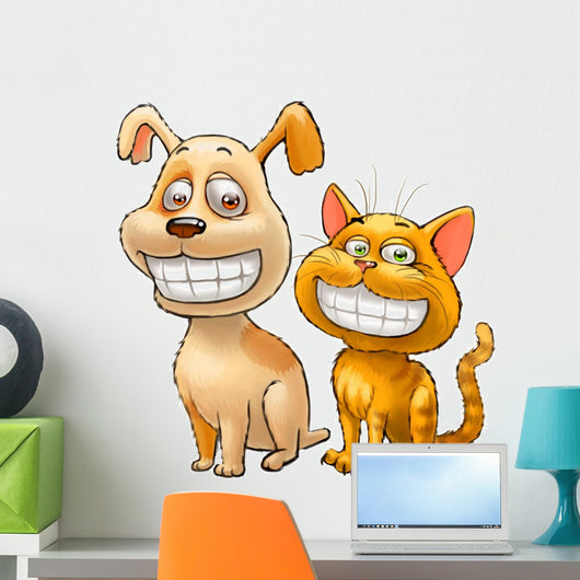 Puppy and kitten Wall Decal