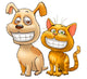 Puppy and kitten Wall Decal