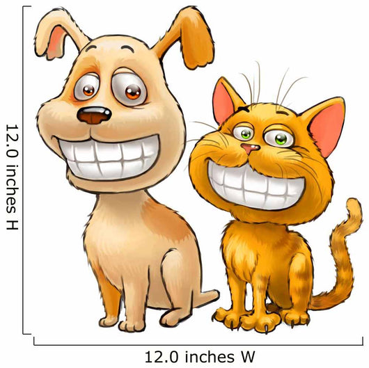 Puppy and kitten Wall Decal