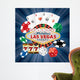 vegas dice card blue Wall Mural