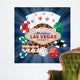 vegas dice card blue Wall Mural