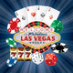 vegas dice card blue Wall Mural