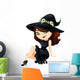 Cute Cartoon Halloween Witch Wall Decal