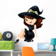 Cute Cartoon Halloween Witch Wall Decal