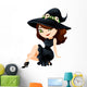 Cute Cartoon Halloween Witch Wall Decal
