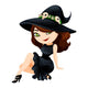 Cute Cartoon Halloween Witch Wall Decal