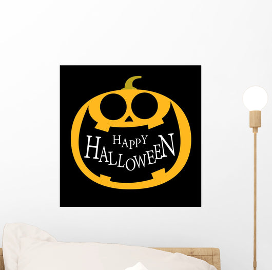 pumpkin jack o lantern icon, vector Wall Mural
