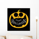 pumpkin jack o lantern icon, vector Wall Mural