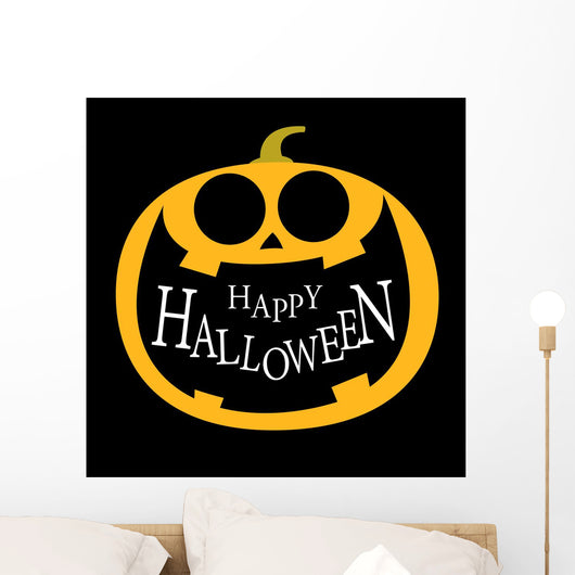 pumpkin jack o lantern icon, vector Wall Mural