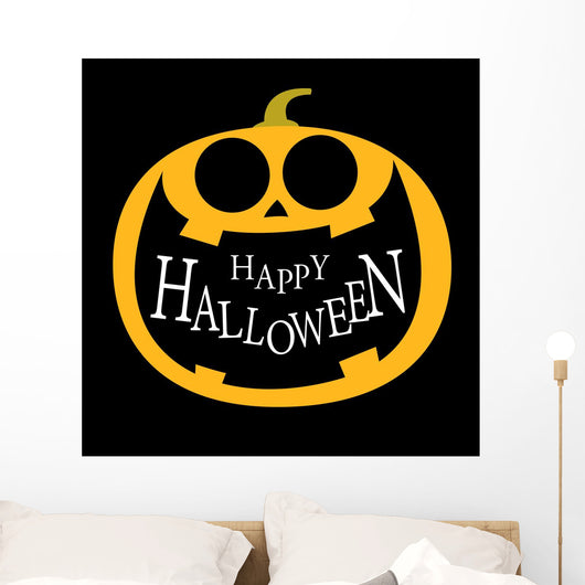 pumpkin jack o lantern icon, vector Wall Mural