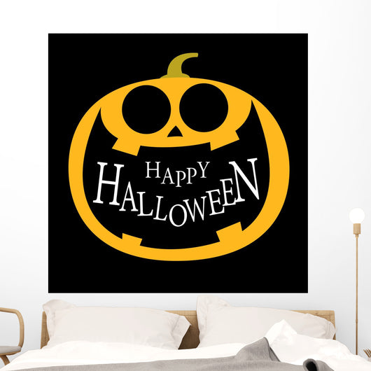 pumpkin jack o lantern icon, vector Wall Mural