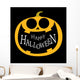 pumpkin jack o lantern icon, vector Wall Mural
