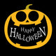 pumpkin jack o lantern icon, vector Wall Mural