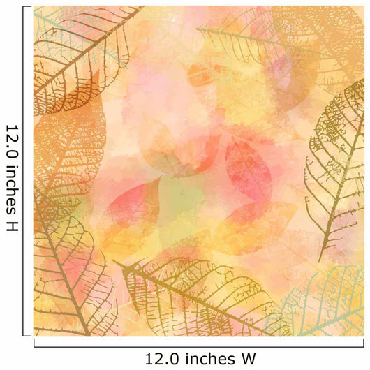 Vector autumn banner design, with frame of skeleton leaves Wall Mural