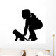 Vector Silhouette Girl Wall Decal Design 1