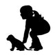 Vector Silhouette Girl Wall Decal Design 1