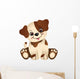 Cute dog sitting
 Wall Decal