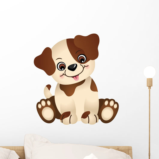 Cute dog sitting
 Wall Decal