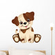 Cute dog sitting
 Wall Decal