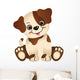 Cute dog sitting
 Wall Decal