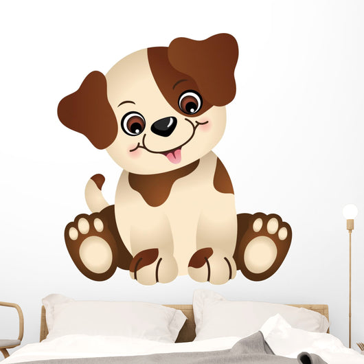 Cute dog sitting
 Wall Decal