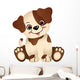 Cute dog sitting
 Wall Decal