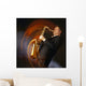 Man Playing Saxophone Wall Decal Design 1