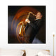 Man Playing Saxophone Wall Decal Design 1