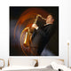 Man Playing Saxophone Wall Decal Design 1