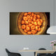 Orange pumpkins autumn background. Wall Mural