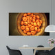 Orange pumpkins autumn background. Wall Mural